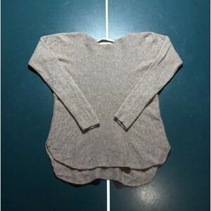 Max Studio 100% 2-ply Cashmere‎ Tunic Sweater Women's Small Beige Round Neck